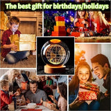 3D Earth Crystal LED Ball Night Lamp Warm Light