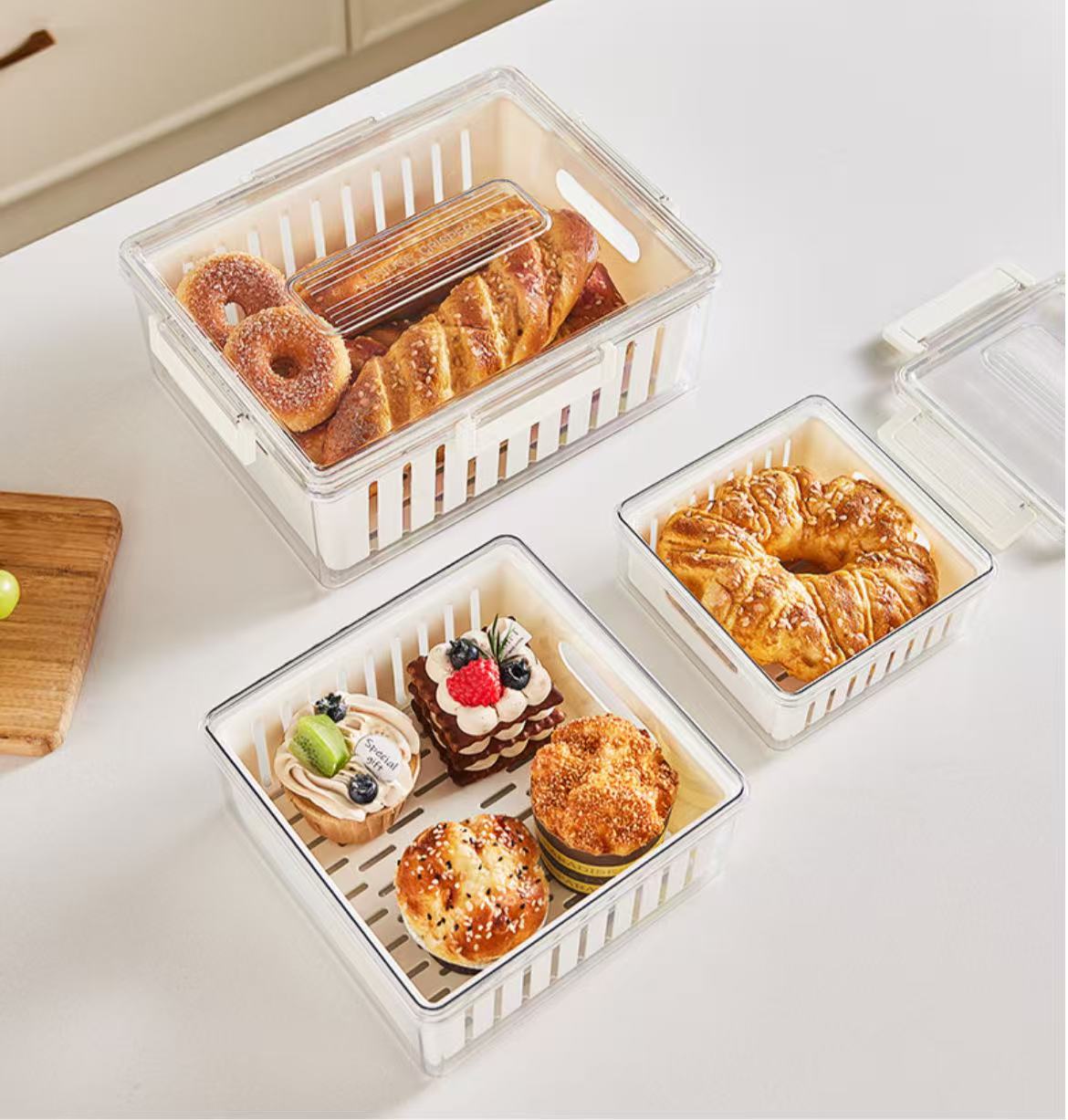3pcs Stackable Food Storage Containers