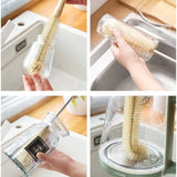 4 pcs Long Wooden handle bottle  cleaner.
