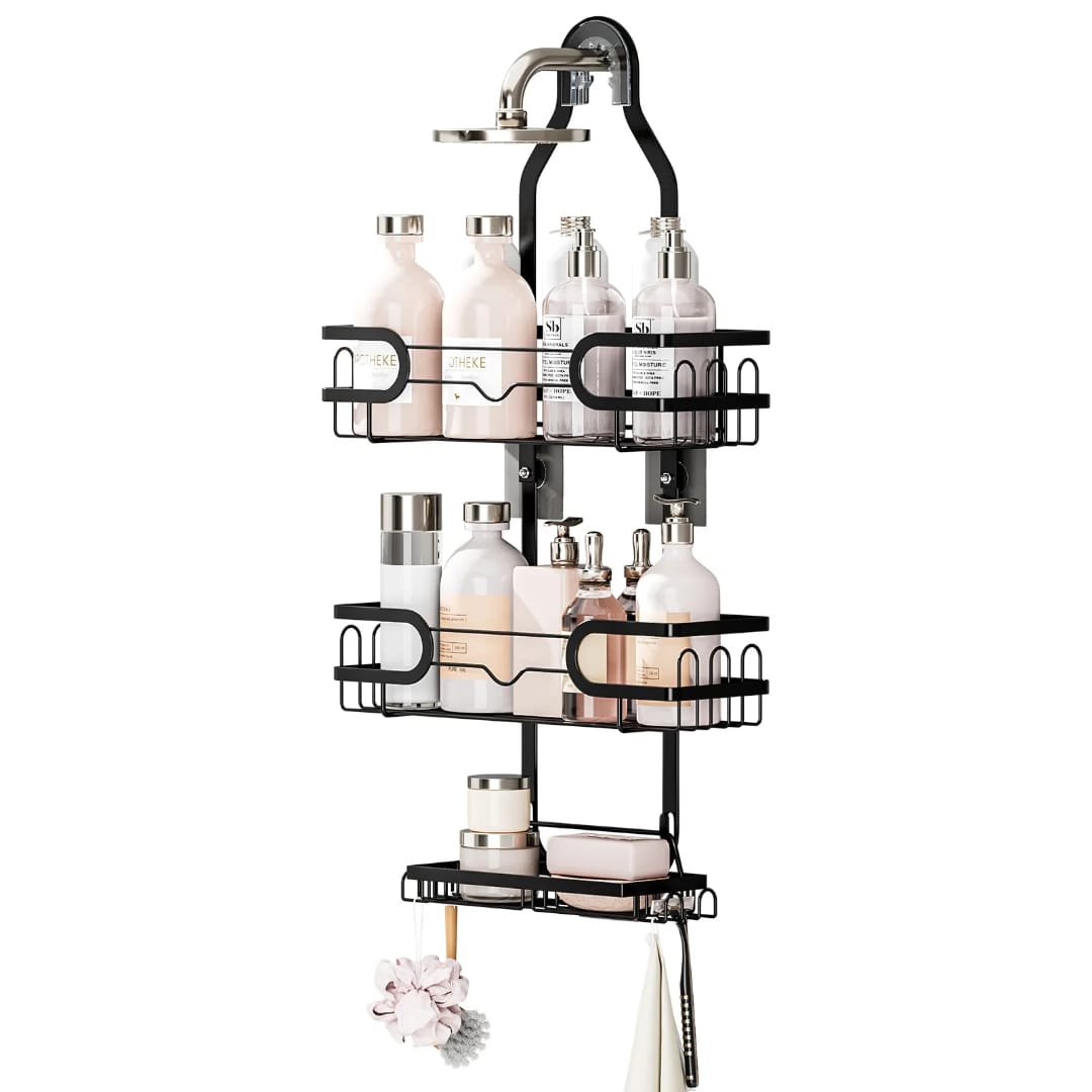 Premium Wall-Mounted Shower Organizer Rack