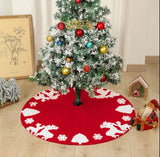 Snow flakes Christmas tree skirt