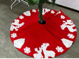 Snow flakes Christmas tree skirt