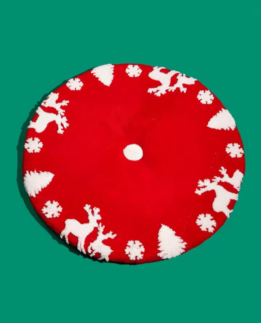 Snow flakes Christmas tree skirt