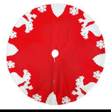 Snow flakes Christmas tree skirt