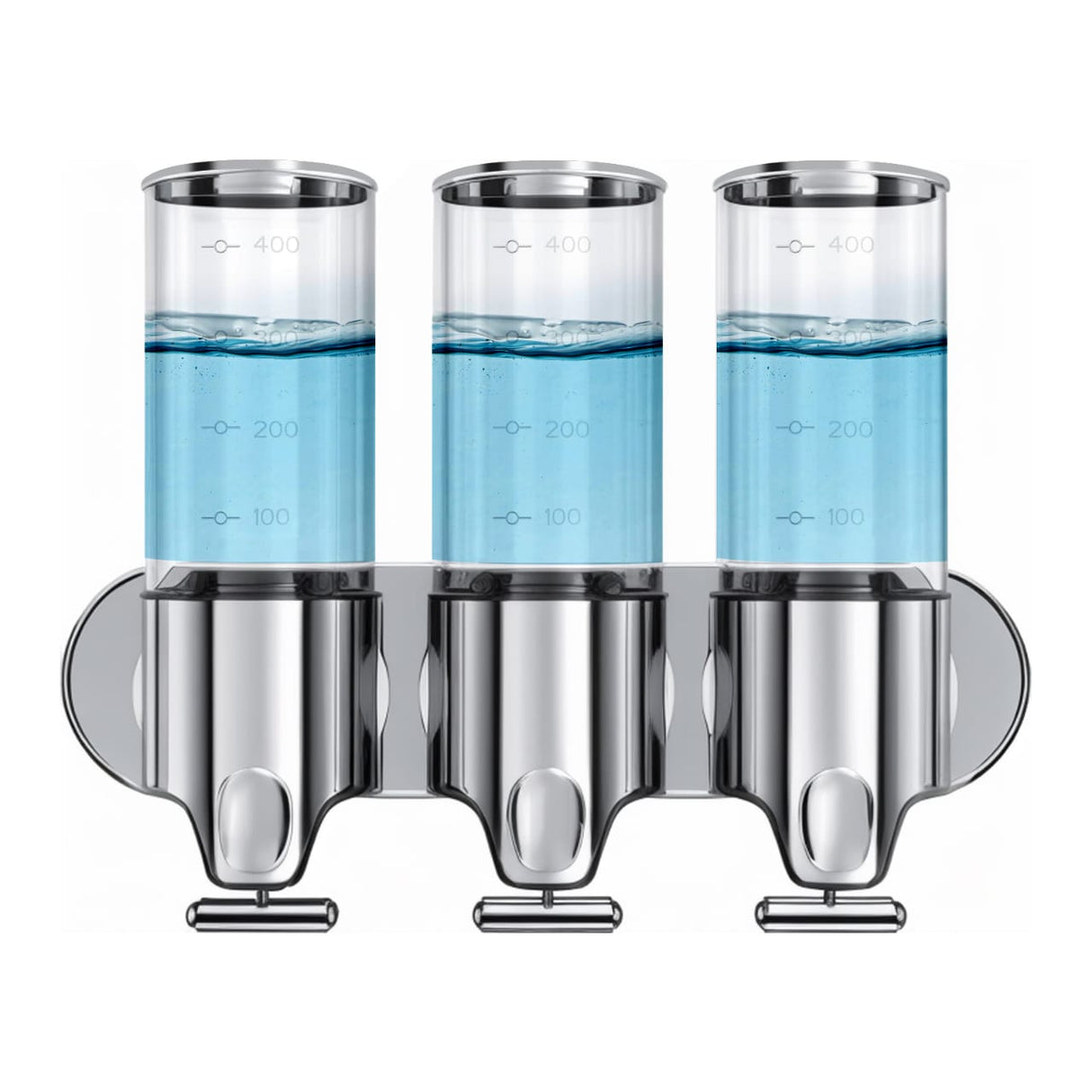 Wall-mounted multi-chamber soap dispenser