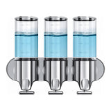 Wall-mounted multi-chamber soap dispenser