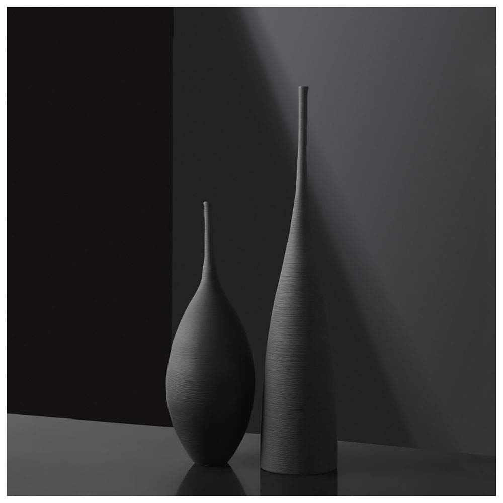 ▪️Luxury 2pc black brushed decor vases
