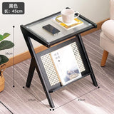 Rattan Coffee Table with Storage Shelf