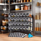 Glass Spice Jars Set