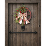 40cm Christmas Rustic Wheel Garland