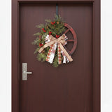 40cm Christmas Rustic Wheel Garland