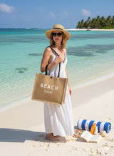 Beach Print Tote Bag