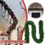 2.7m Christmas Garland Pine and Cypress Artificial Green Garland for Home Decoration