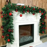 2.7m Christmas Garland Pine and Cypress Artificial Green Garland for Home Decoration