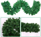 2.7m Christmas Garland Pine and Cypress Artificial Green Garland for Home Decoration