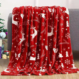Flannel Christmas Throw Cozy Snowflake