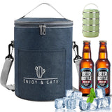 Insulated Round Lunch Bag,