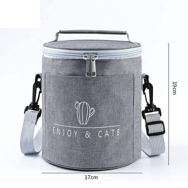 Insulated Round Lunch Bag,