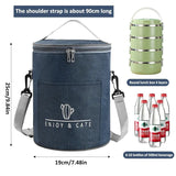 Insulated Round Lunch Bag,
