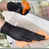 Food grade disposable black kitchen gloves