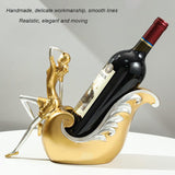 Creative Gold statue wine bottle holder*