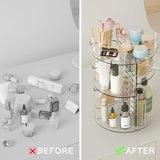 High end luxury 2025 women's rotating makeup organizer