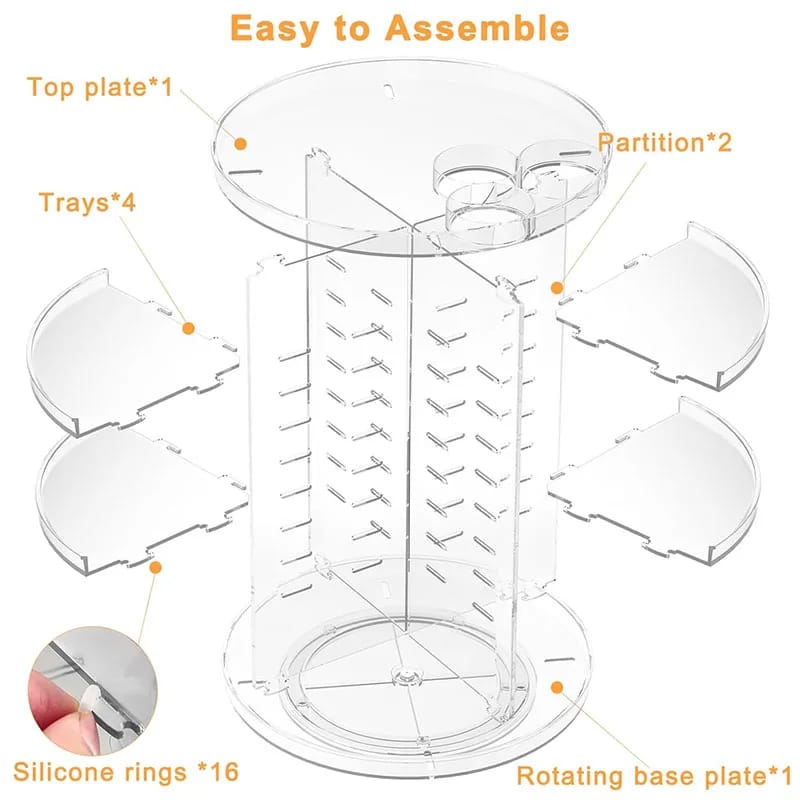 High end luxury 2025 women's rotating makeup organizer