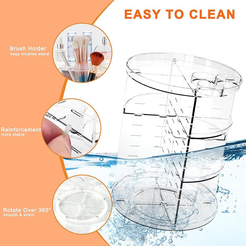 High end luxury 2025 women's rotating makeup organizer