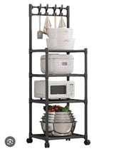 Detachable 4 layer trolley 4 hook storage rack