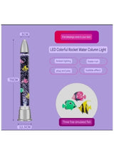LED Deco Water Bubble Fish Tube Floor Lamp with 7 Color Changing Light Effects & 3 plastic