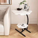 Wooden wavy top bottom metallic crescent frame