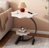 Wooden wavy top bottom metallic crescent frame