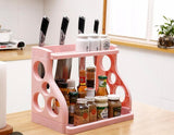 Double layer multifunctional spice rack
