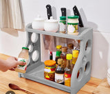 Double layer multifunctional spice rack