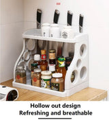 Double layer multifunctional spice rack