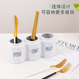 3 compartment Ceramic cutlery Holder
