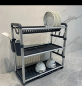 3-Tier Dish Drying Rack with Drip Tray & Utensil Holder