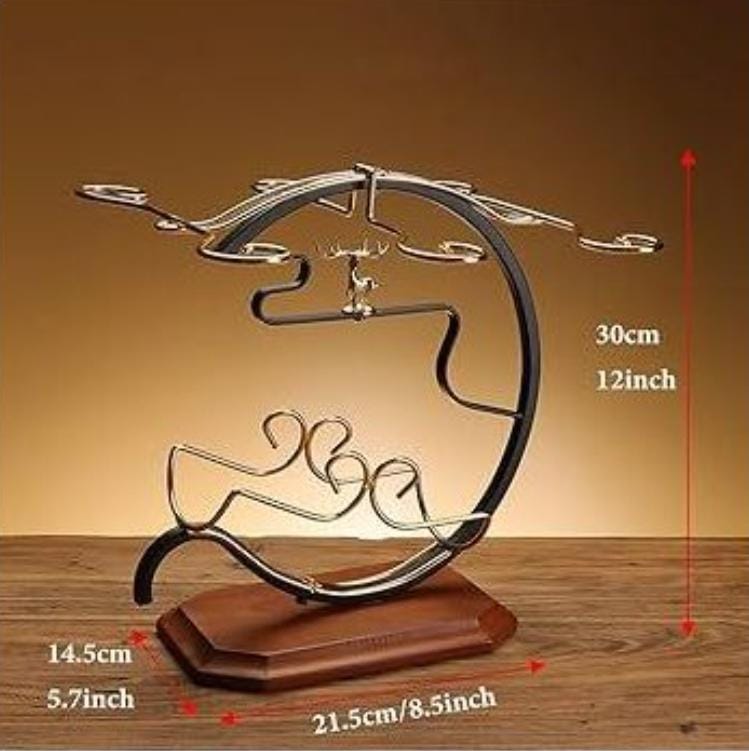 Golden deer wine set rack