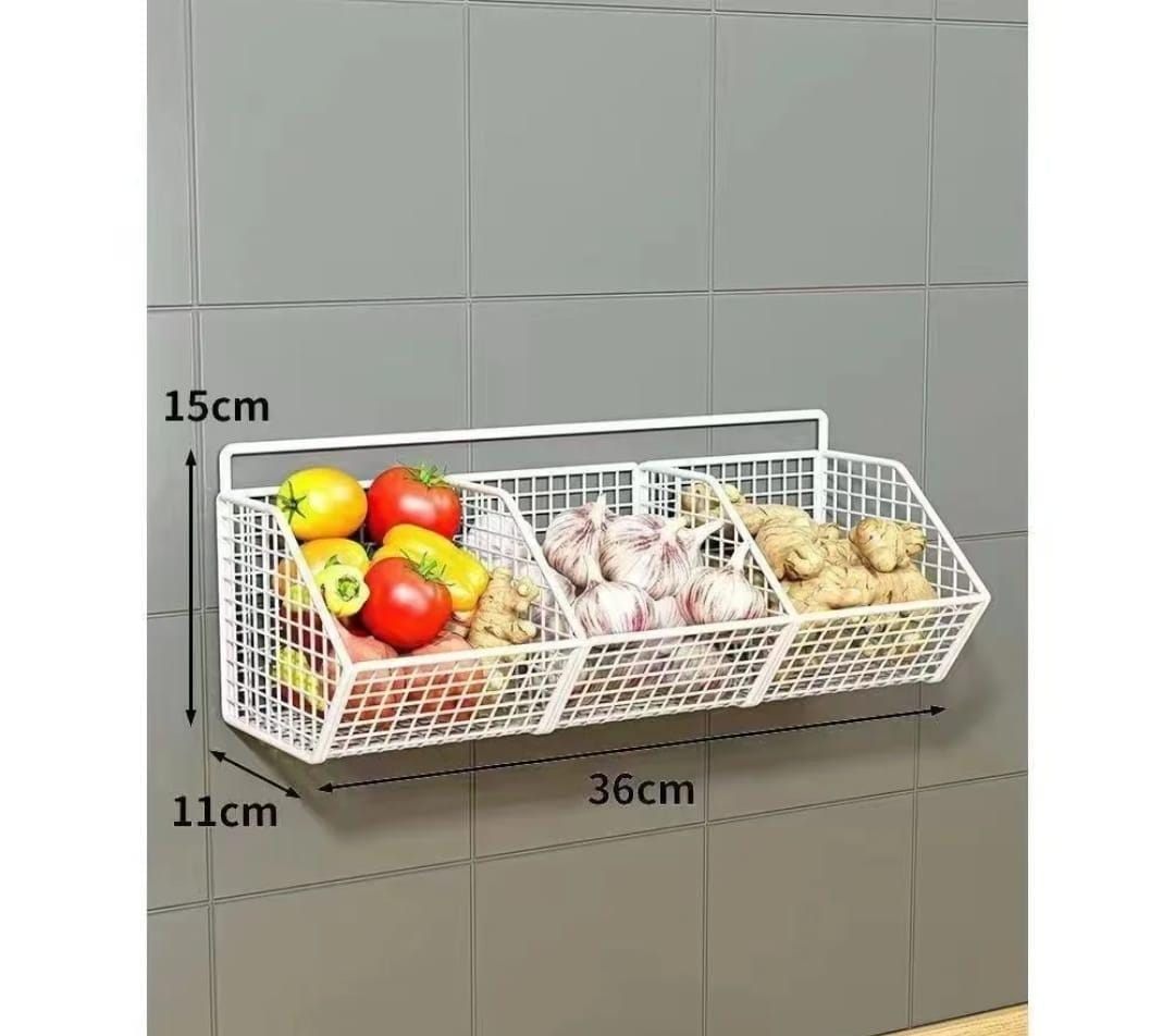 Wall-Mounted Mesh Basket – Sturdy Kitchen Storage