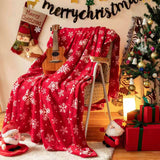 Double Sided Christmas Sherpa Fleece Throw Blankets