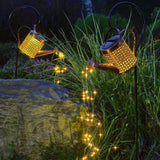 Solar Watering Can light With Shepherd Hook