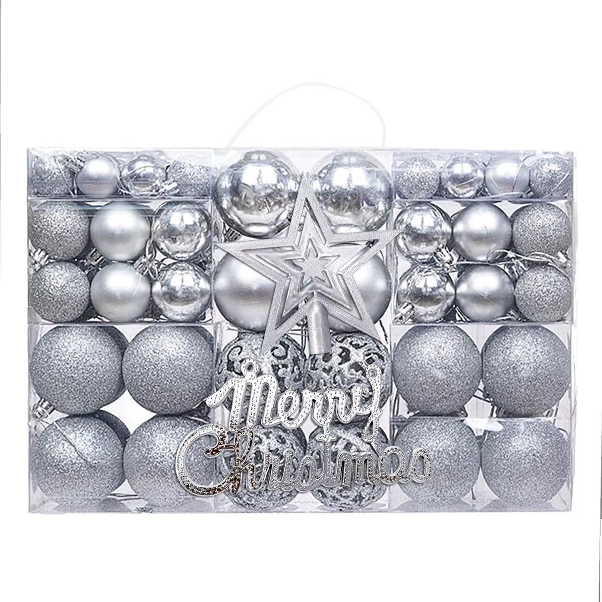 102 pcs Christmas Balls Ornaments for Christmas Tree