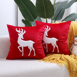 4 Piece Velvet Christmas Pillow Covers Set for Sofa and Home Decoration