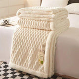 white cozy Christmas blanket