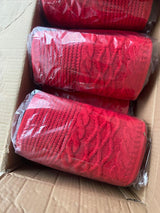 Beautifully Knitted Christmas Tree Collar Skirt Red & White 100cm