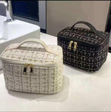 Tweed luxury cosmetic bag organizer