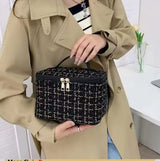 Tweed luxury cosmetic bag organizer