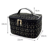 Tweed luxury cosmetic bag organizer