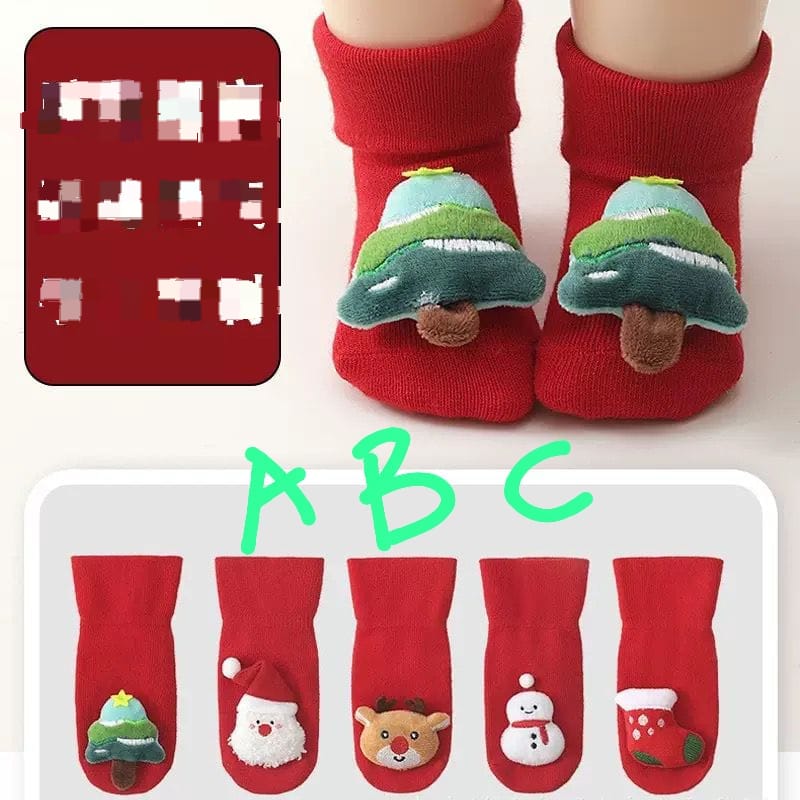 Baby Christmas Socks Santa Cartoon Doll themed