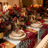 Christmas Table Runner Snowman Gnome Table Cloths